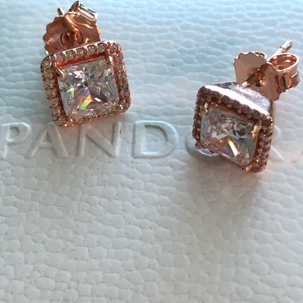 Pandora Timeless Elegance Stud Earrings - Rose - Picture 3 of 5